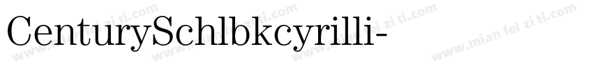 CenturySchlbkcyrilli字体转换