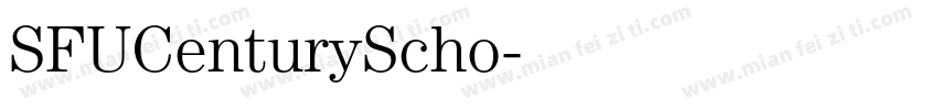 SFUCenturyScho字体转换
