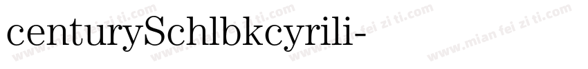 centurySchlbkcyrili字体转换