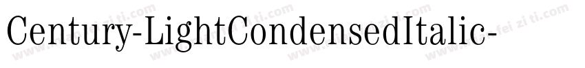 Century-LightCondensedItalic字体转换