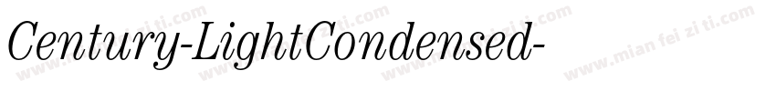 Century-LightCondensed字体转换
