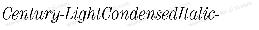 Century-LightCondensedItalic字体转换