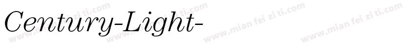 Century-Light字体转换