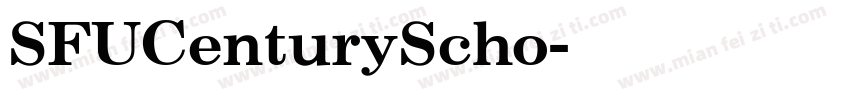 SFUCenturyScho字体转换
