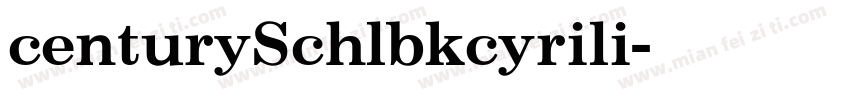 centurySchlbkcyrili字体转换