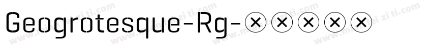 Geogrotesque-Rg字体转换
