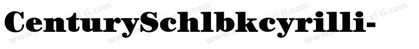 CenturySchlbkcyrilli字体转换