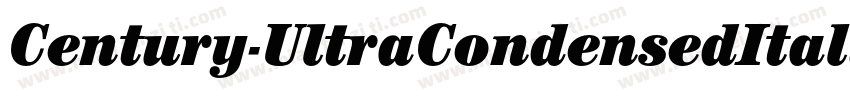 Century-UltraCondensedItalic字体转换