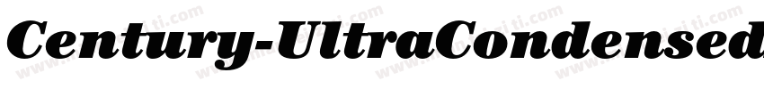 Century-UltraCondensedItalic字体转换