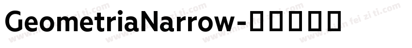 GeometriaNarrow字体转换