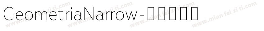 GeometriaNarrow字体转换