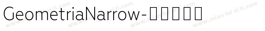 GeometriaNarrow字体转换