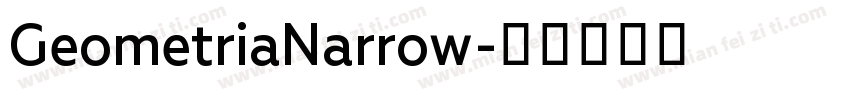 GeometriaNarrow字体转换