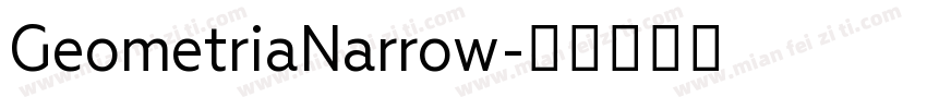 GeometriaNarrow字体转换
