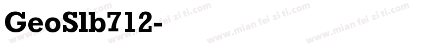 GeoSlb712字体转换