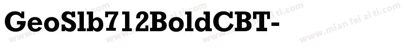 GeoSlb712BoldCBT字体转换