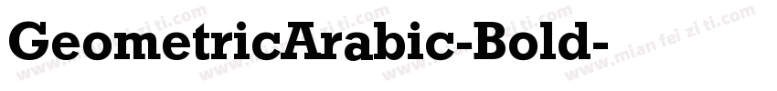GeometricArabic-Bold字体转换