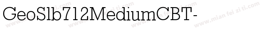 GeoSlb712MediumCBT字体转换