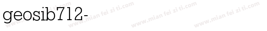 geosib712字体转换