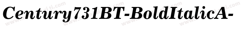 Century731BT-BoldItalicA字体转换