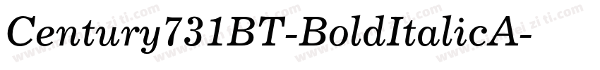 Century731BT-BoldItalicA字体转换