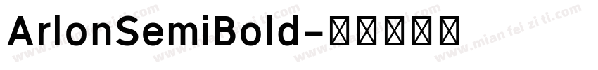 ArlonSemiBold字体转换