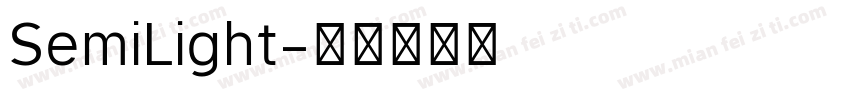 SemiLight字体转换