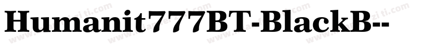 Humanit777BT-BlackB-字体转换