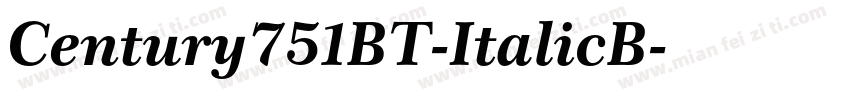 Century751BT-ItalicB字体转换