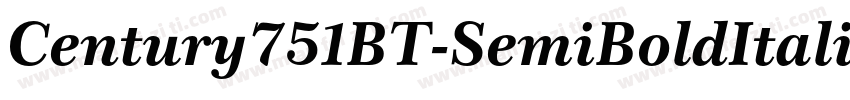 Century751BT-SemiBoldItalicB字体转换