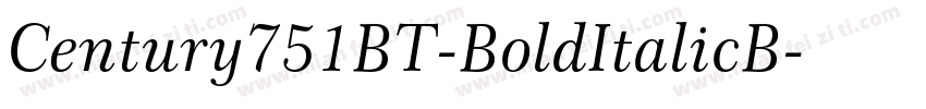 Century751BT-BoldItalicB字体转换