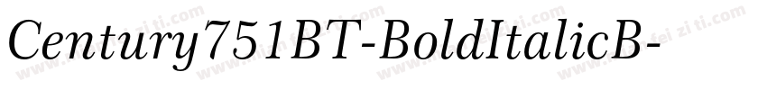 Century751BT-BoldItalicB字体转换