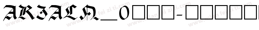 ARIALN_0ttf字体转换