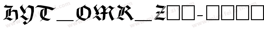 HYT_OMR_Zkh字体转换