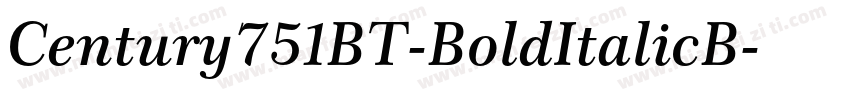 Century751BT-BoldItalicB字体转换