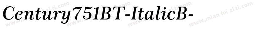 Century751BT-ItalicB字体转换