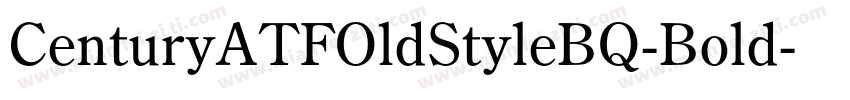 CenturyATFOldStyleBQ-Bold字体转换