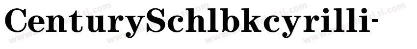CenturySchlbkcyrilli字体转换