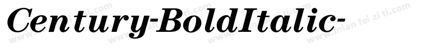 Century-BoldItalic字体转换