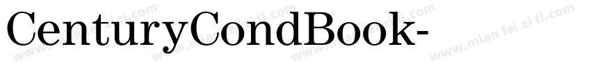 CenturyCondBook字体转换