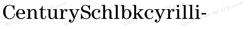 CenturySchlbkcyrilli字体转换