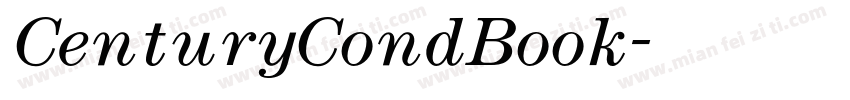 CenturyCondBook字体转换