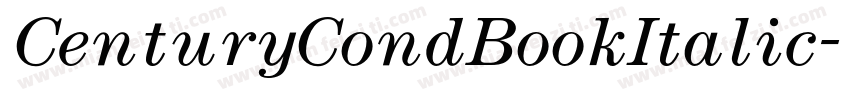 CenturyCondBookItalic字体转换
