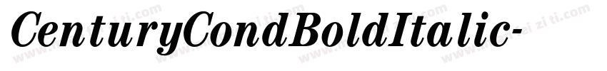 CenturyCondBoldItalic字体转换