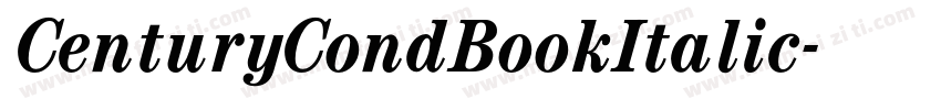CenturyCondBookItalic字体转换