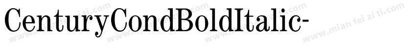 CenturyCondBoldItalic字体转换