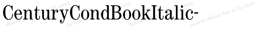 CenturyCondBookItalic字体转换
