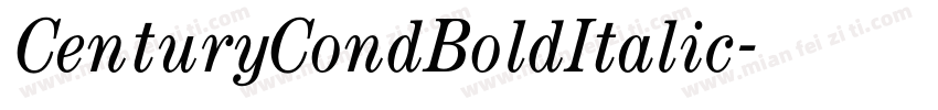 CenturyCondBoldItalic字体转换