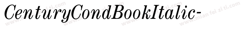 CenturyCondBookItalic字体转换