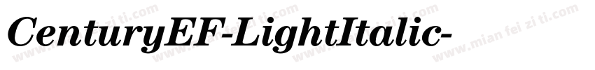 CenturyEF-LightItalic字体转换